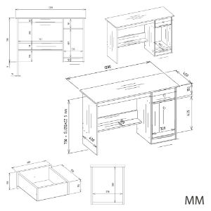 Obrazek Biurko Estera 120 biały