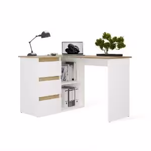 Obrazek Biurko Nice lewe biały/artisan