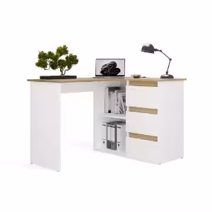 Obrazek Biurko Nice prawe biały/artisan