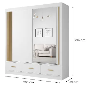 Obrazek Szafa Canada Ca-25-200 Biała U. Złote