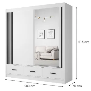 Obrazek Szafa Canada Ca-24-200 Biała U. czarne