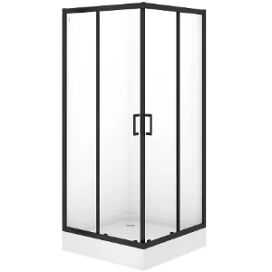 Obrazek Kabina kwadratowa Brasco 90x90x190 black S168-008