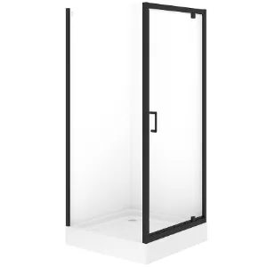 Obrazek Kabina kwadratowa Brasco Pivot 90x90x190 black S168-012