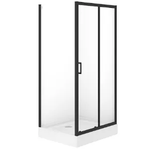 Obrazek Kabina prostokątna Brasco Slide 100x80x190 black S168-015