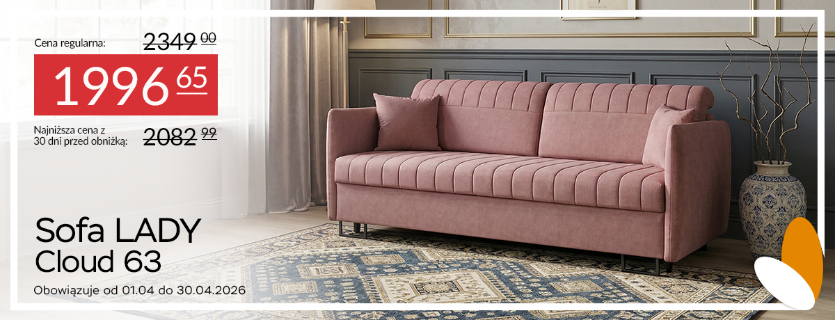 Sofa Lady w kolorze różowym