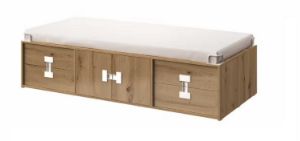 Łóżko młodzieżowe z szufladami Index 15 dąb artisan