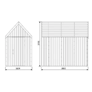Obrazek Domek ogrodowy Swedish Barn 1629 czarny V1