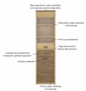 Obrazek Witryna wysoka Denzel 2D1S