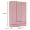 Obrazek Szafa 3d Cosmo C17 Różowy