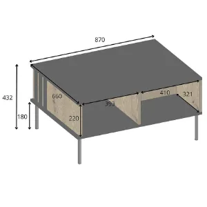 Obrazek Stolik Kawowy Rimini 07 czarny/artisan