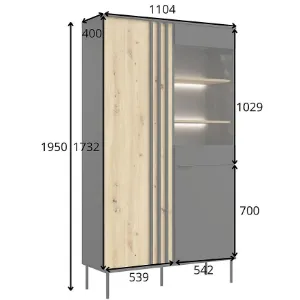 Obrazek Witryna 2D Rimini 01 czarny/artisan