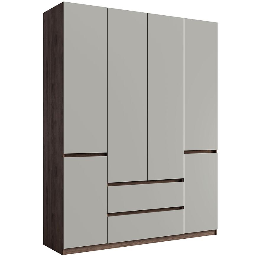 Szafa Madison 6D 2SZ 46 szary/orzech elegant