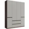 Obrazek Szafa Madison 6D 2SZ 46 szary/orzech elegant