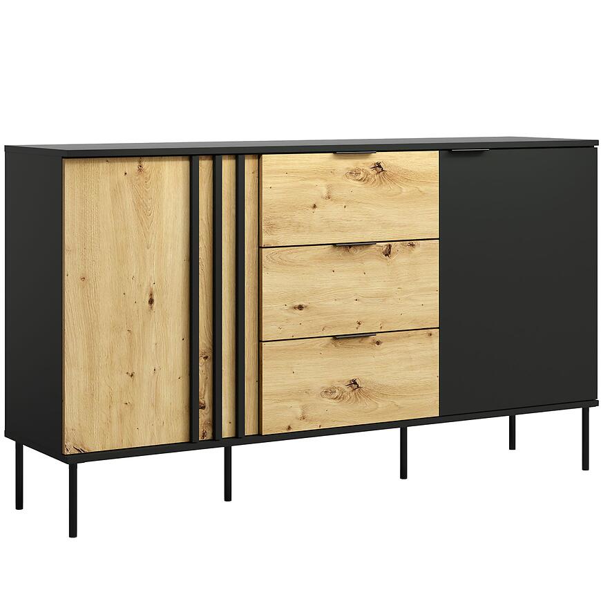 Komoda 2D3SZ RiminI 03 czarny/artisan