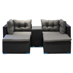 Obrazek Komplet technorattan Centros black