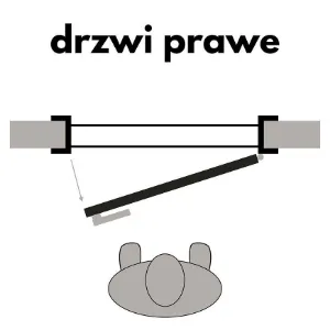 Obrazek Drzwi wewnętrzne ALVERO 5*5 90P Biały