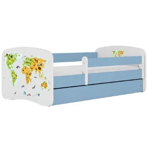 Obrazek Łóżko dziecięce Babydreams+SZ+M niebieski 70x140 mapa