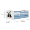 Obrazek Łóżko dziecięce Babydreams+SZ+M niebieski 70x140 panda 2