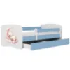 Obrazek Łóżko dziecięce Babydreams+SZ+M niebieski 80x160 sen