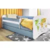 Obrazek Łóżko dziecięce Babydreams+SZ+M niebieski 80x180 mapa