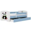 Obrazek Łóżko dziecięce Babydreams+SZ+M niebieski 80x180 panda 2