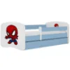 Obrazek Łóżko dziecięce Babydreams+SZ+M niebieski 80x180 Spider-man