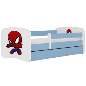 Obrazek Łóżko dziecięce Babydreams+SZ+M niebieski 80x180 Spider-man