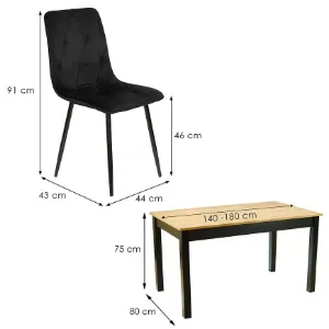 Obrazek Zestaw Stół I Krzesła 1+6 Sabina