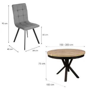 Obrazek Zestaw Stół I Krzesła 1+4 Marika