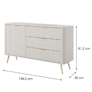 Obrazek Komoda Lante D 138 D3S beige