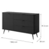 Obrazek Komoda Lante D 138 D3S black