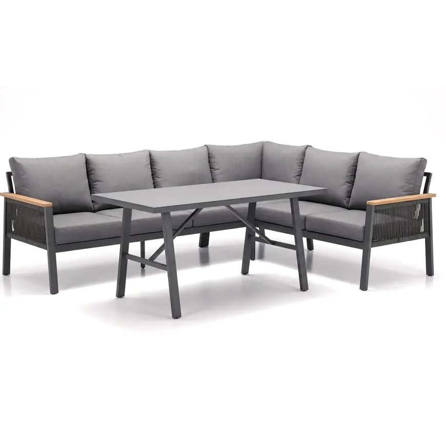 Narożnik Trier z wysokim stołem obiadowym