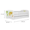 Obrazek Łóżko dziecięce Babydreams+SZ+M biały 70x140 mapa