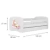 Obrazek Łóżko dziecięce Babydreams+SZ+M biały 70x140 sen
