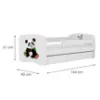 Obrazek Łóżko dziecięce Babydreams+SZ+M biały 80x160 panda 2