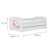 Obrazek Łóżko dziecięce Babydreams+SZ+M biały 80x160 sen