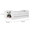 Obrazek Łóżko dziecięce Babydreams+SZ+M biały 80x180 panda 2