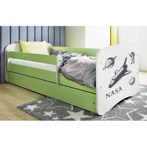 Obrazek Łóżko dziecięce Babydreams+SZ+M zielony 70x140 Nasa