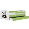 Obrazek Łóżko dziecięce Babydreams+SZ+M zielony 70x140 panda 2