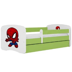 Obrazek Łóżko dziecięce Babydreams+SZ+M zielony 70x140 Spider-man