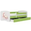 Obrazek Łóżko dziecięce Babydreams+SZ+M zielony 80x160 sen