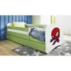 Obrazek Łóżko dziecięce Babydreams+SZ+M zielony 80x160 Spider-man