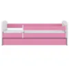 Obrazek Łóżko dziecięce Babydreams+SZ+M różowy 80x160 mapa