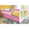 Obrazek Łóżko dziecięce Babydreams+SZ+M różowy 80x160 mapa