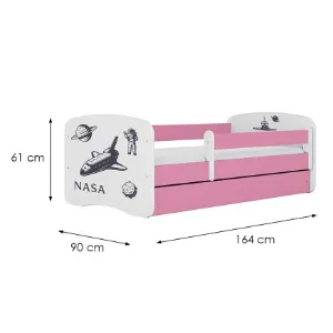 Obrazek Łóżko dziecięce Babydreams+SZ+M różowy 80x160 Nasa