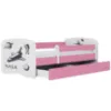 Obrazek Łóżko dziecięce Babydreams+SZ+M różowy 80x160 Nasa