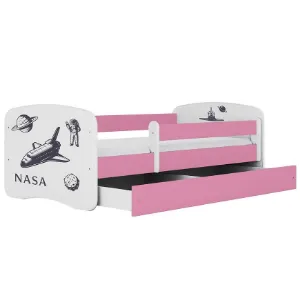 Obrazek Łóżko dziecięce Babydreams+SZ+M różowy 80x160 Nasa