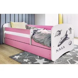 Obrazek Łóżko dziecięce Babydreams+SZ+M różowy 80x160 Nasa
