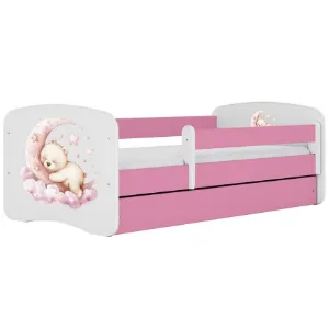 Obrazek Łóżko dziecięce Babydreams+SZ+M różowy 80x160 sen