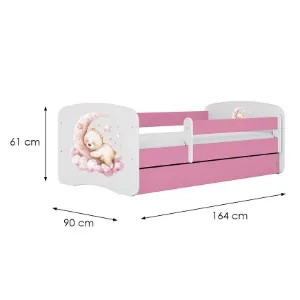 Obrazek Łóżko dziecięce Babydreams+SZ+M różowy 80x160 sen